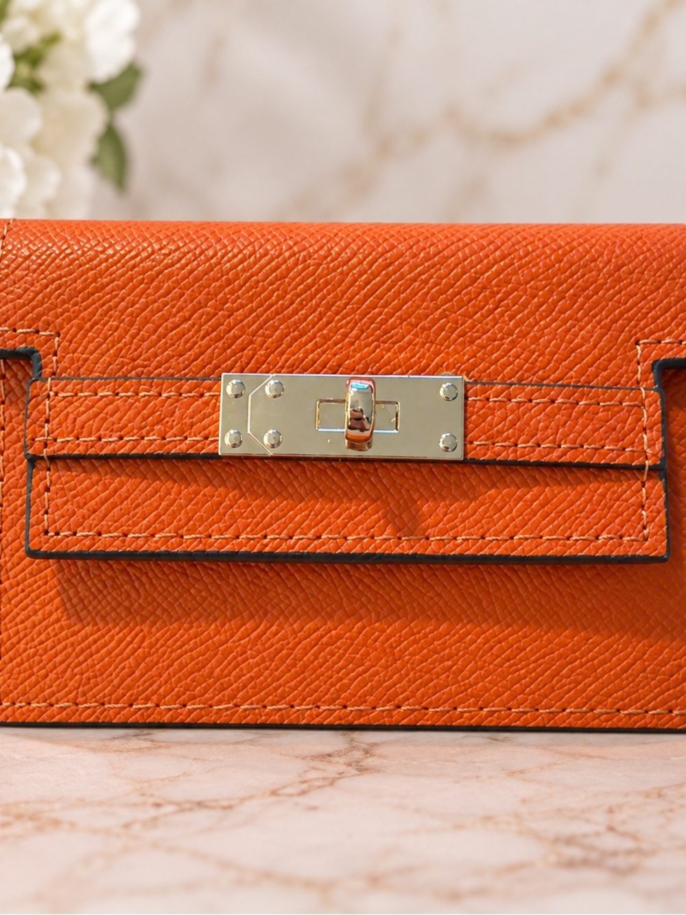 Orange Card Holder NWOT